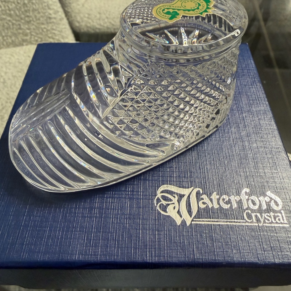 Waterford Clear Crystal Baby Shoe Bootie